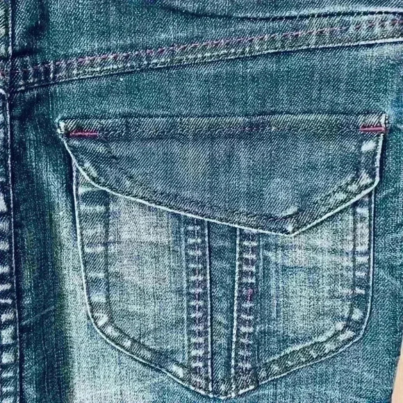 FOXY MINI JEANS SKIRT  Y2K SIZE 5 - Picture 5 of 6